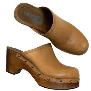 Vintage Candies Leather Studded Wooden Platforms